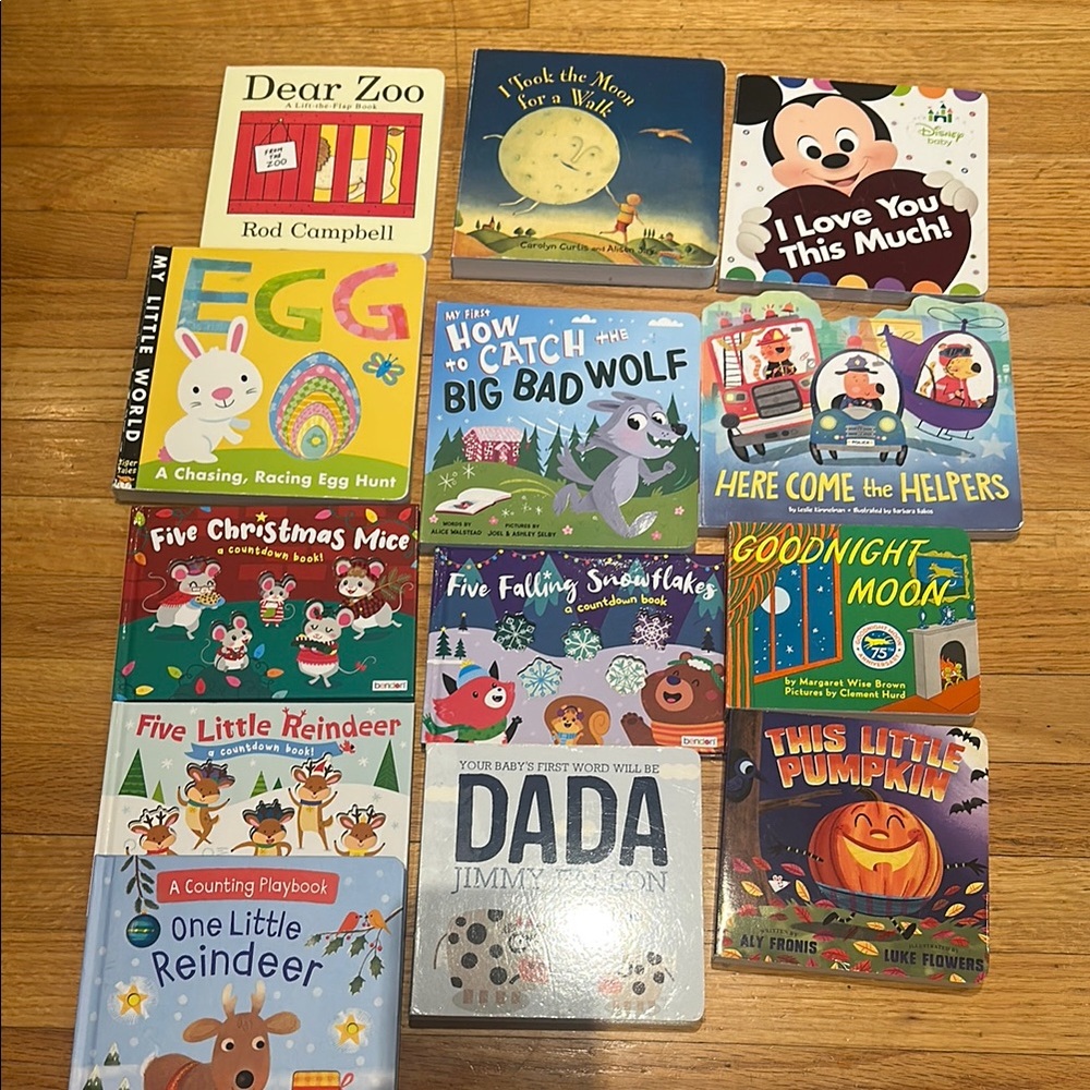 Assorted Kids Board Books Collection - Colorful Multicolor Set